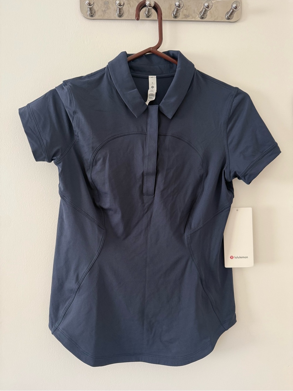Lululemon Quick Dry Short Sleeve Polo Sz 6